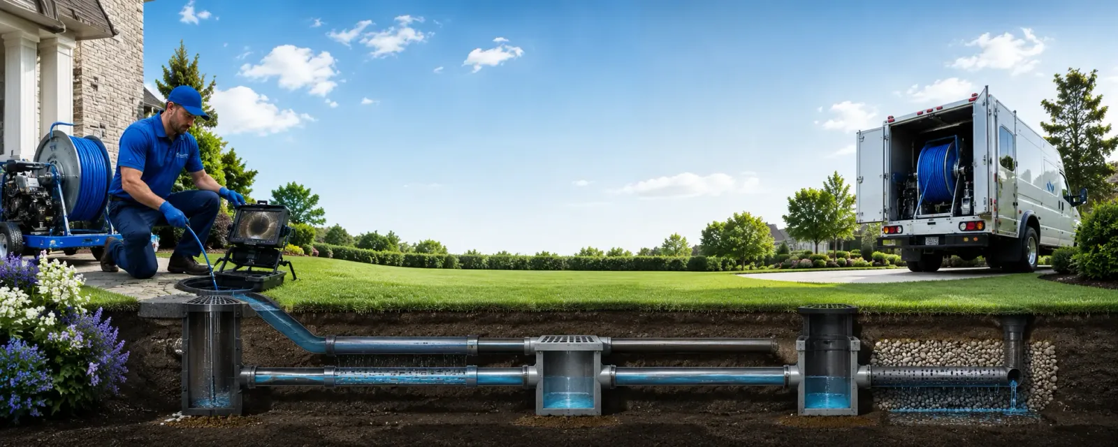 Outdoor drain cleaning information for Dexter, NY